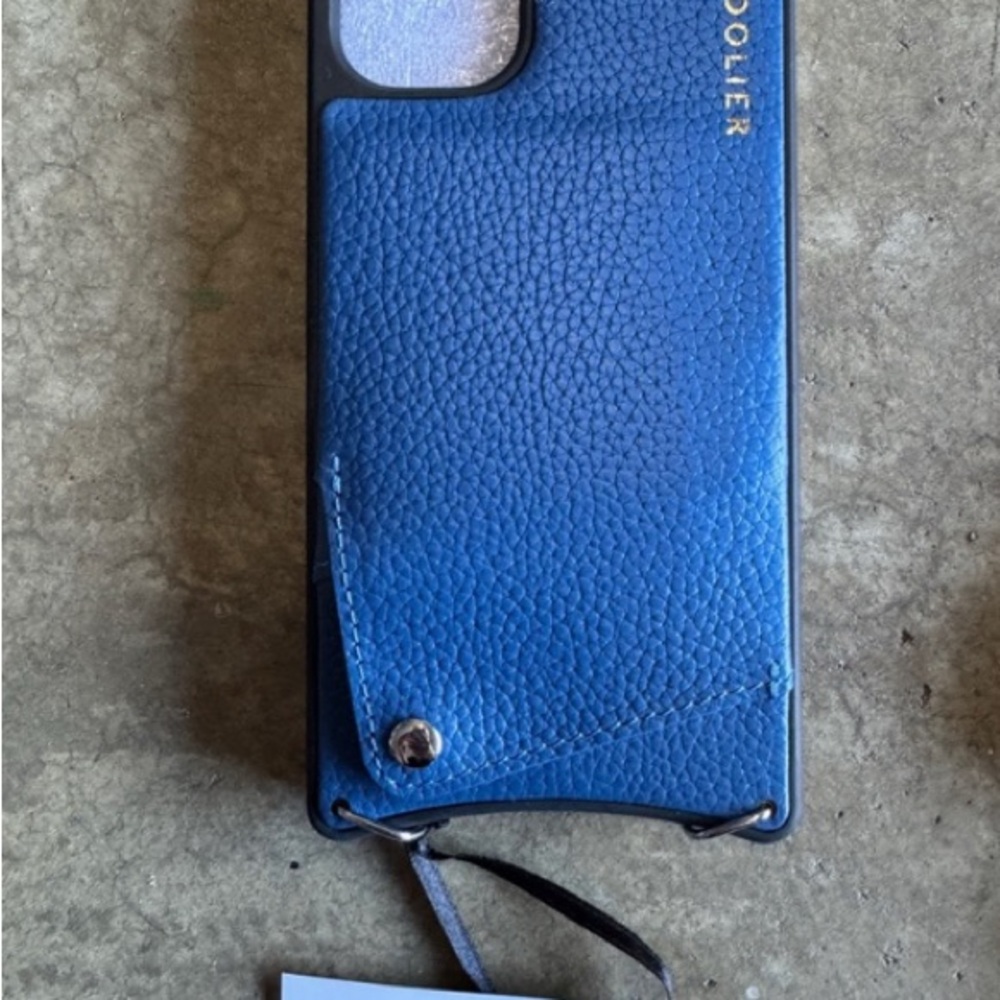 Bandolier Blue Leather Phone Case